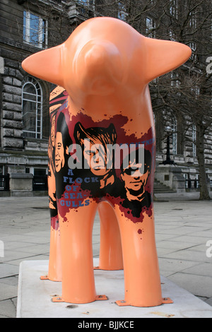 Otto per 08, Superlambanana 'Musica' Liverpool, Merseyside, Regno Unito Foto Stock