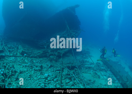 Il relitto del Ghiannis D al largo delle coste di Egitto, Mar Rosso. Foto Stock