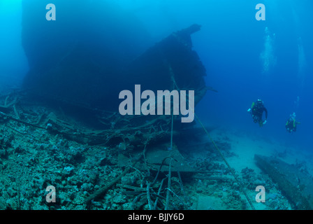 Il relitto del Ghiannis D al largo delle coste di Egitto, Mar Rosso. Foto Stock