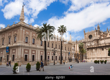 Vista della Santa Maria de la sede nella Cattedrale di Siviglia, in Andalusia, Spagna, Europa Foto Stock