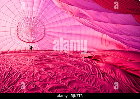 Palloncino rosa riscaldamento avventura Foto Stock