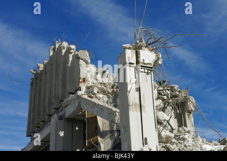 Le rovine della demolizione di un edificio dell'ufficio postale, Angererstrasse 9, crisi economica, Monaco di Baviera, Germania, Europa Foto Stock