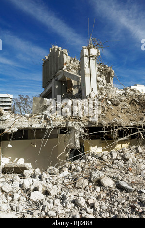 Le rovine della demolizione di un edificio dell'ufficio postale, Angererstrasse 9, crisi economica, Monaco di Baviera, Germania, Europa Foto Stock