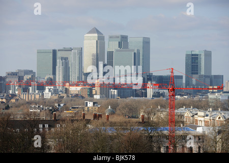 Canary Wharf, l'altro distretto finanziario e degli affari di Londra, Inghilterra, Regno Unito, Europa Foto Stock