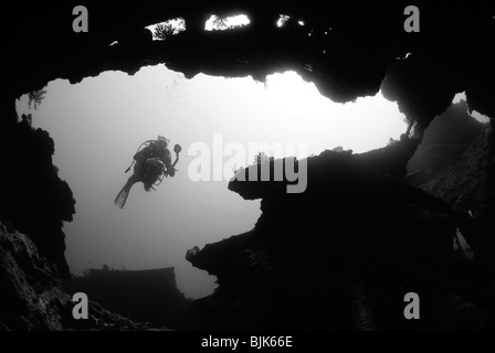 Relitto del Dunraven in Mar Rosso, off costa di Egitto Foto Stock