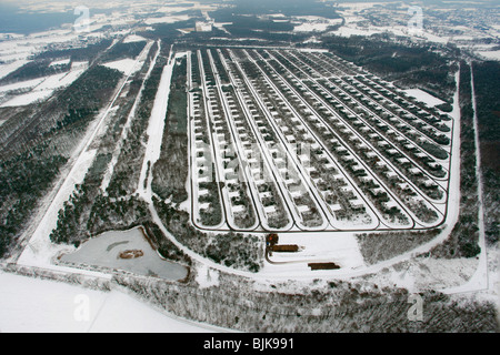 Vista aerea, neve MUNA deposito di munizioni Wulfen, wengé, Dorsten, Ruhrgebiet area, Renania settentrionale-Vestfalia, Germania, Europa Foto Stock