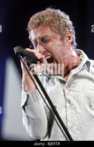 ROGER DALTREY LIVE 8 HYDE PARK Londra Inghilterra 02 Luglio 2005 Foto Stock