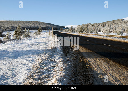 Sulla strada A9, naar Aviemore, Highland Region, Scotland, UK Foto Stock