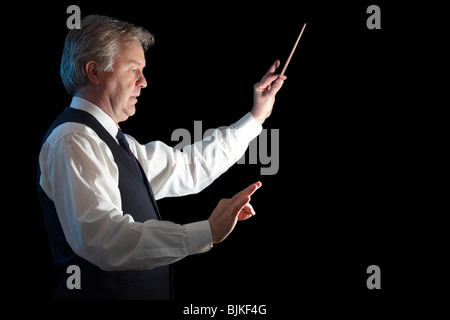 Uomo d'affari condurre il suo lavoro e imprese Foto Stock