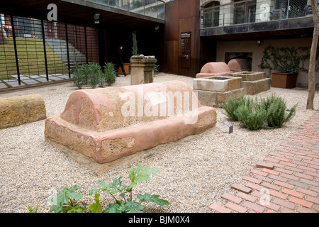 Via Sepulcral Romana - Museu d'Història - Plaça Vila de Madrid Barcellona Foto Stock