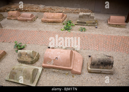 Via Sepulcral Romana - Museu d'Història - Plaça Vila de Madrid Barcellona Foto Stock