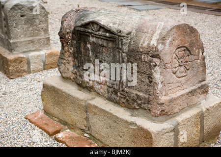 Via Sepulcral Romana - Museu d'Història - Plaça Vila de Madrid Barcellona Foto Stock