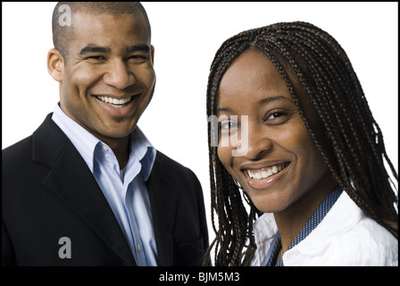 Primo piano della Coppia sorridente Foto Stock