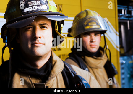 Ritratto di vigili del fuoco Foto Stock