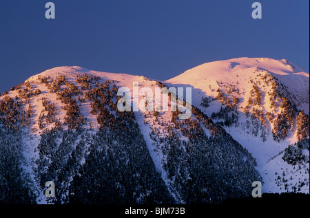 Amanecer en el Port de la Bonaigua, Pallars Sobirà, Lleida, Spagna Foto Stock