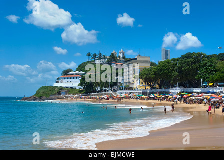 Porto da Barra Beach, Salvador, Bahia, Brasile Foto Stock