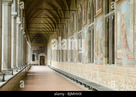 Italien, Kampanien, Neapel, Santa Chiara Fresken im Kreuzgang | Italia, Campania, Napoli, chiostro di Santa Chiara, affreschi Foto Stock