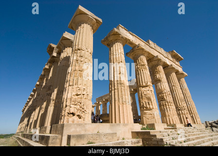 L'Italia, sicilia, Selinunte (Selinunt), e il tempio di Hera (Giunone) Foto Stock