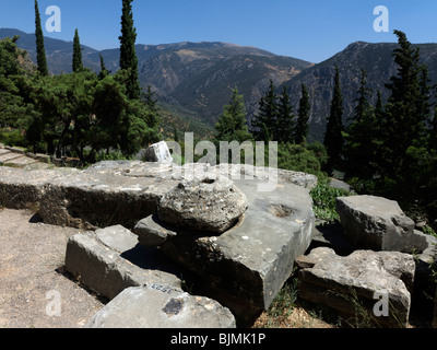 Antica Delphi Monte Parnassus Sterea Ellada Grecia Foto Stock