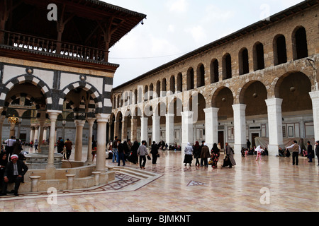 La moschea di omayyade a Damasco, Siria. Foto Stock
