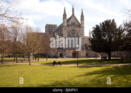 La Cattedrale di Winchester Hampshire, Inghilterra. Foto Stock