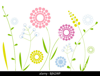 Moderno sfondo floreale Foto Stock