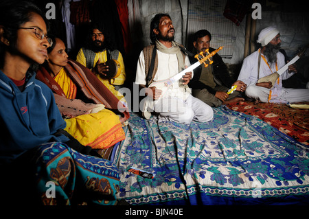 Fakir cantanti di Calcutta, in India Foto Stock