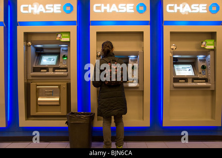 Chase Bank, JP Morgan Chase, JPMorgan, New Yorkk City Foto Stock