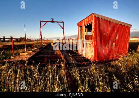 Wallaroo Silos per il grano e la vecchia stazione girare intorno Foto Stock