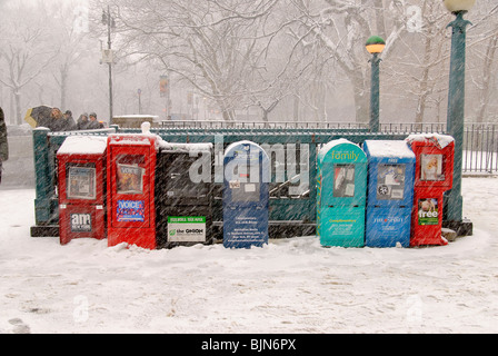 Tempesta di neve, la città di New York, 16 Febbraio 2010 Foto Stock