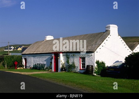 Irlanda, Contea di Donegal, Malin Head, cottage Foto Stock