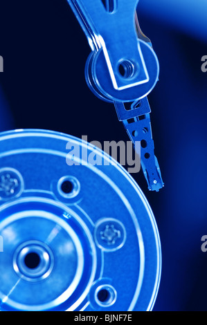 Una parte del disco rigido close up Foto Stock