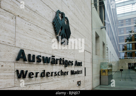 Ingresso al Federal Foreign Office di Berlino Germania Foto Stock