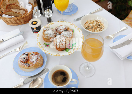 Prima colazione continentale Foto Stock
