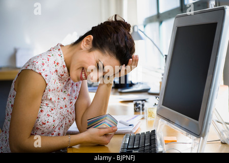 Imprenditrice lavorando Foto Stock