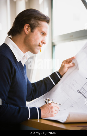 Imprenditore lavora Foto Stock