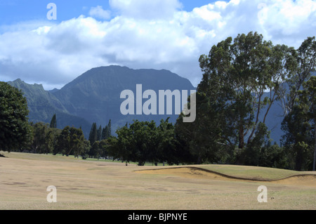 Bunker di Princeville Makai Golf Kauai HI Foto Stock