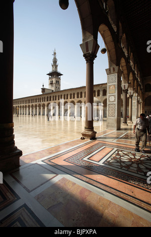 Portico della moschea degli omayyä di, Damasco, Siria Foto Stock