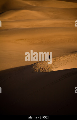Le dune di sabbia a tubo da stufa pozzi nel Parco Nazionale della Valle della Morte, California, Stati Uniti d'America. Foto Stock