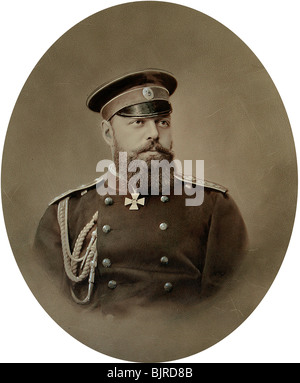 Ritratto dello Zar Alessandro III di Russia, primi 1890s. Artista: Charles Bergamasco Foto Stock