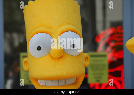 BART SIMPSON PRIMO GIORNO DI RILASCIO DI THE SIMPSONS TIMBRI US Postal Service CENTURY CITY LOS ANGELES CA USA 07 Maggio 2009 Foto Stock