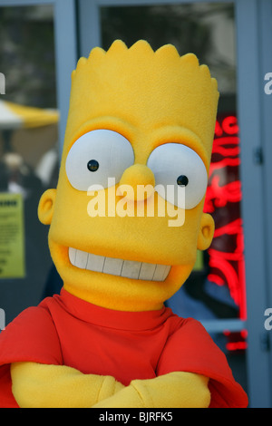 BART SIMPSON PRIMO GIORNO DI RILASCIO DI THE SIMPSONS TIMBRI US Postal Service CENTURY CITY LOS ANGELES CA USA 07 Maggio 2009 Foto Stock