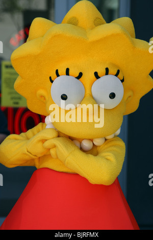 LISA SIMPSON PRIMO GIORNO DI RILASCIO DI THE SIMPSONS TIMBRI US Postal Service CENTURY CITY LOS ANGELES CA USA 07 Maggio 2009 Foto Stock