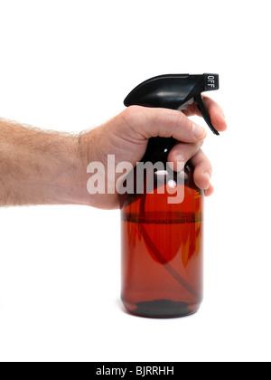 Ambientalmente sicuro di prodotti per la pulizia isolata contro uno sfondo bianco Foto Stock