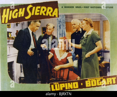 HIGH SIERRA - 1941 Warner film con Humphrey Bogart a sinistra e Ida Lupino seduto Foto Stock