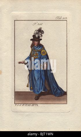 Cavaliere dell'Ordine della Giarrettiera, un ordine britannico della cavalleria fondata nel 1344 da Edward III. Foto Stock