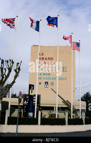 Le Grand Museo bunker in Ouistreham, Atlantic Wall, sede tedesca, Calvados, Normandia, Francia Foto Stock