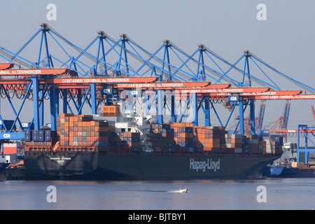 Container terminal Altenwerder, Amburgo, Germania Foto Stock