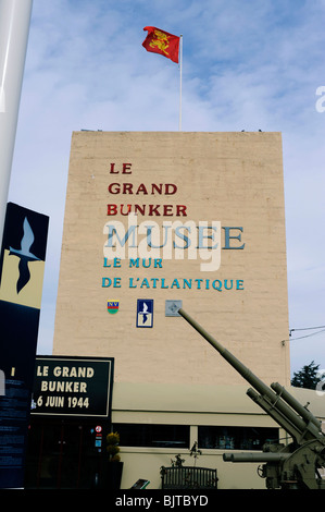 Le Grand Museo bunker in Ouistreham, Atlantic Wall, sede tedesca, Calvados, Normandia, Francia Foto Stock