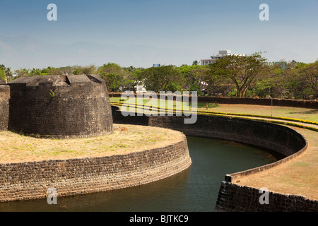 India Kerala, Palakkad, northern bastioni del Sultano Tipu's Fort, costruito da Haider Ali nel 1766 Foto Stock